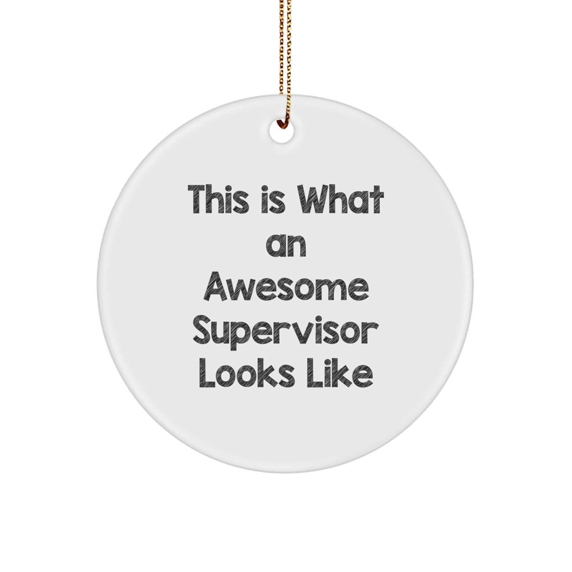 Funny Circle Ornaments Gifts from Men to Awesome Supervisor Friends for Christmas - Image 1