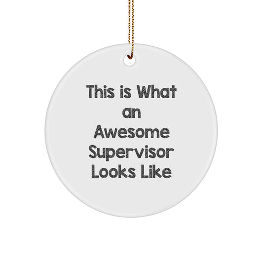 Funny Circle Ornaments Gifts from Men to Awesome Supervisor Friends for Christmas - Image 1