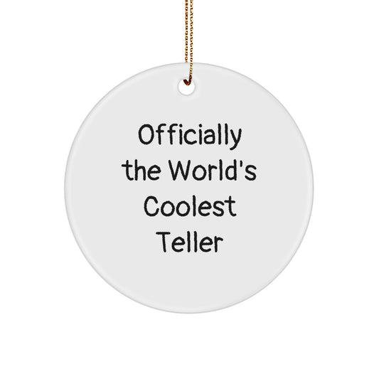 Funny Teller Christmas Circle Ornament Gifts from Friends for Men - Image 1