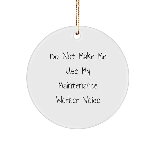 Maintenance Worker Favorite Circle Ornament for Kids Christmas Gift - Image 1
