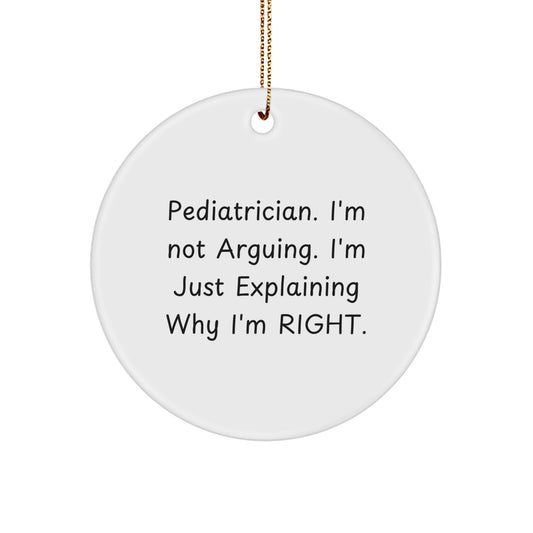 Funny Pediatrician Gifts from Men, Gifts for Pediatrician Christmas Unique Ornament - Image 1