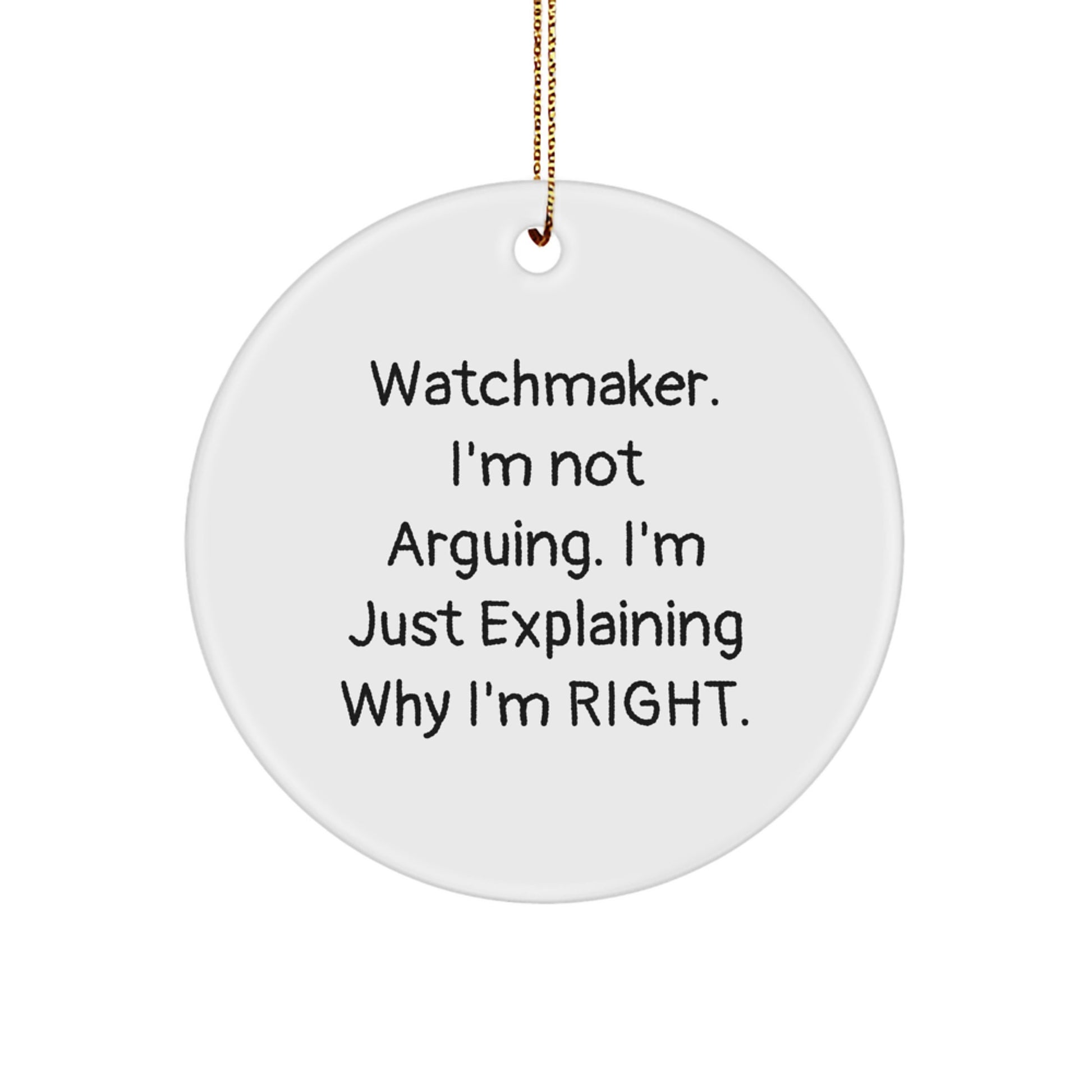 Watchmaker Circle Ornament for Family Treasure Christmas Gift - Image 1