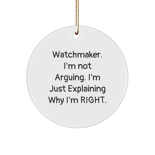 Watchmaker Circle Ornament for Family Treasure Christmas Gift - Image 1