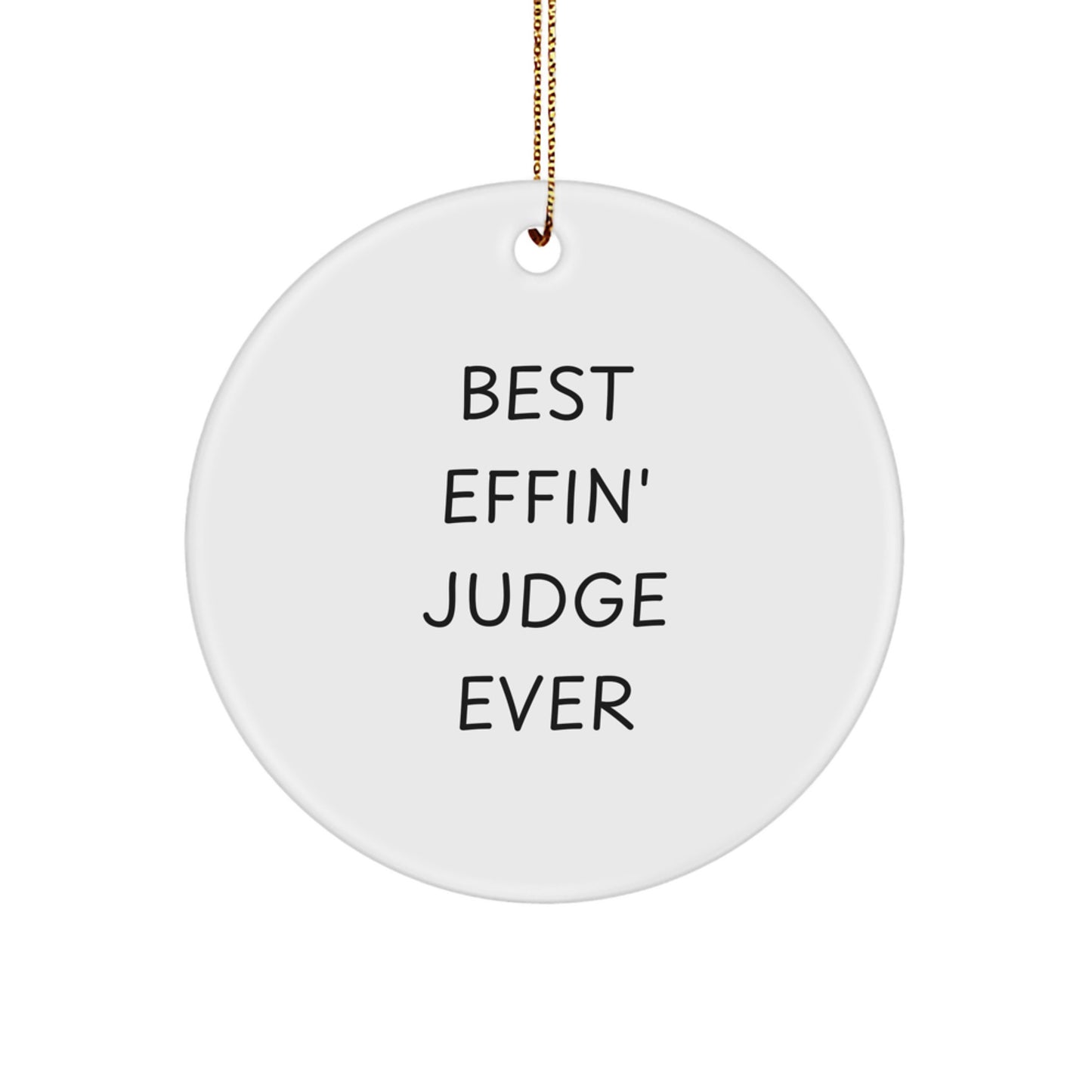 Funny Judge Circle Ornament Gifts from Men to Friends for Christmas Unique - Image 1