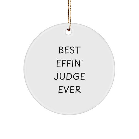 Funny Judge Circle Ornament Gifts from Men to Friends for Christmas Unique - Image 1