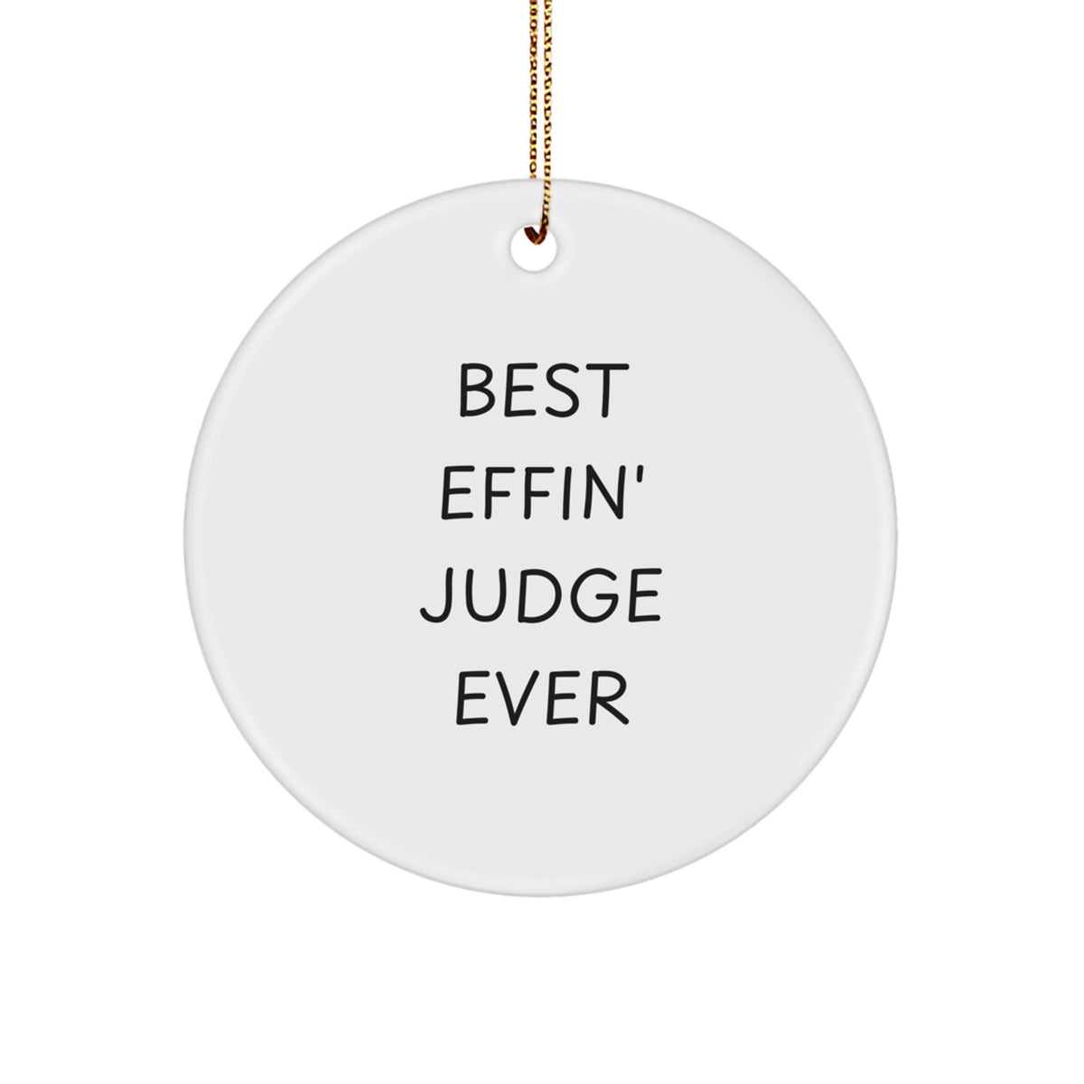 Funny Judge Circle Ornament Gifts from Men to Friends for Christmas Unique - Image 1