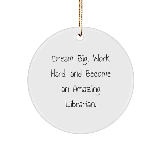 Christmas Unique Gift Librarian Dream Big Ornament for Her Present - Image 1