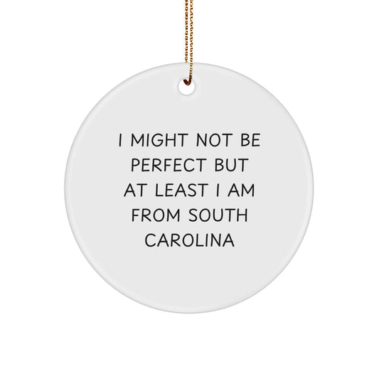South Carolina Circle Ornament Funny Quote Gifts from Friends for Christmas - Image 1