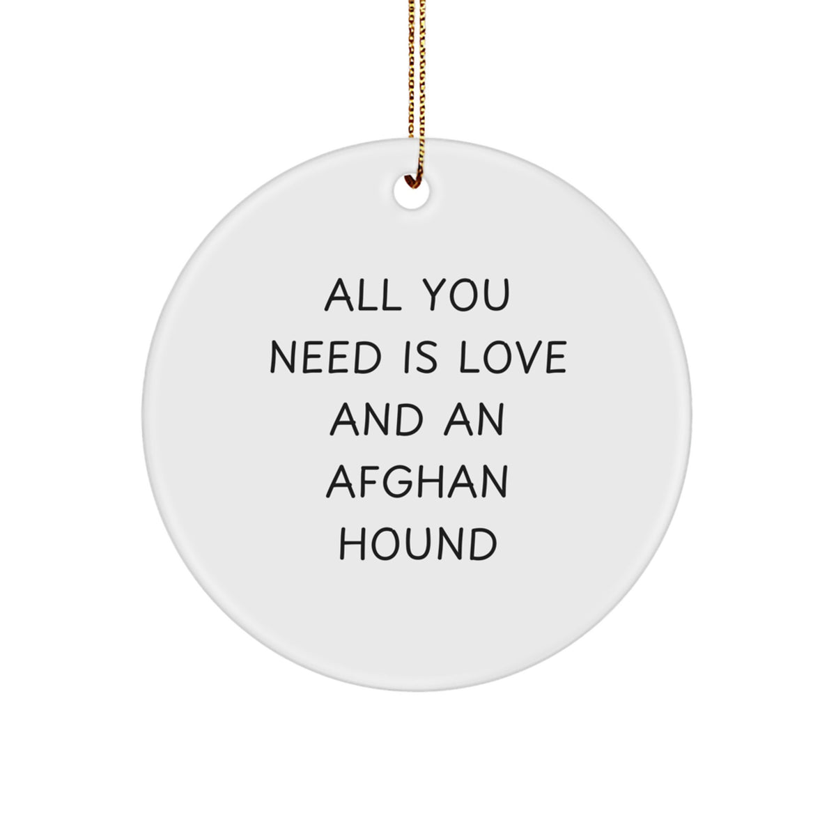 Afghan Hound Circle Ornament for Family Treasure Christmas Gift - Image 1