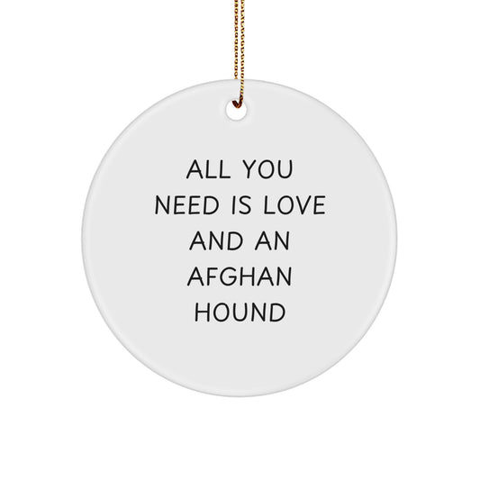 Afghan Hound Circle Ornament for Family Treasure Christmas Gift - Image 1