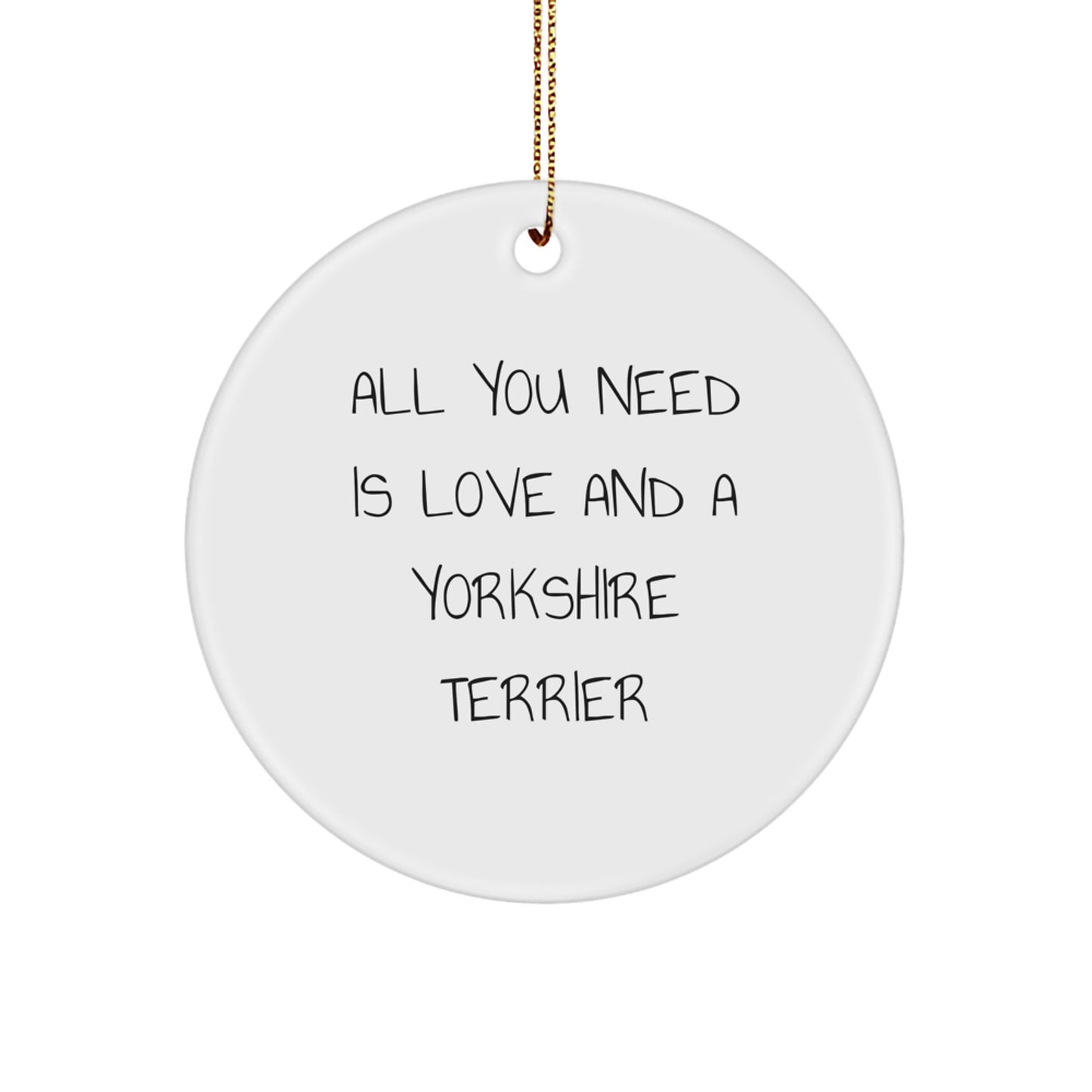 Unique Yorkshire Terrier Dog Circle Ornaments Gifts from Family for Christmas Home Decor - Image 1