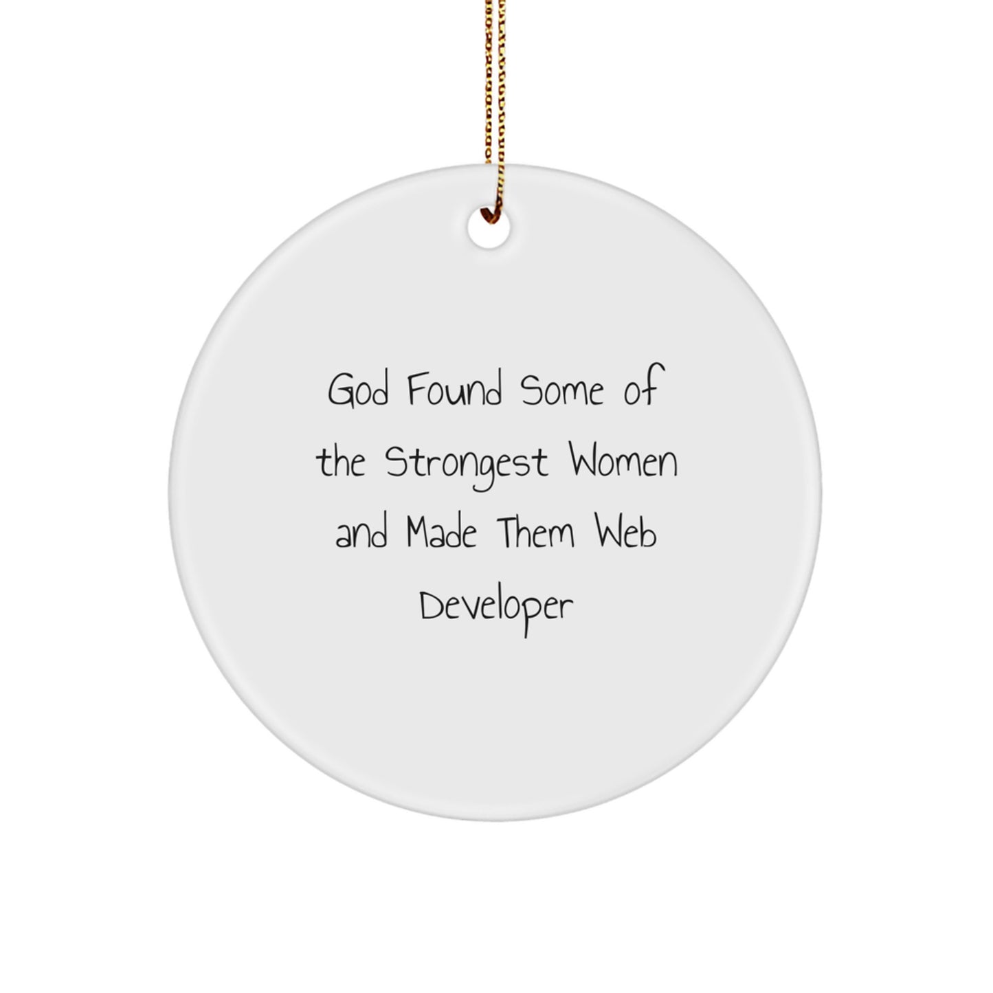 Web Developer Keepsake Christmas Unique Gift for Him Strongest Women - Image 1