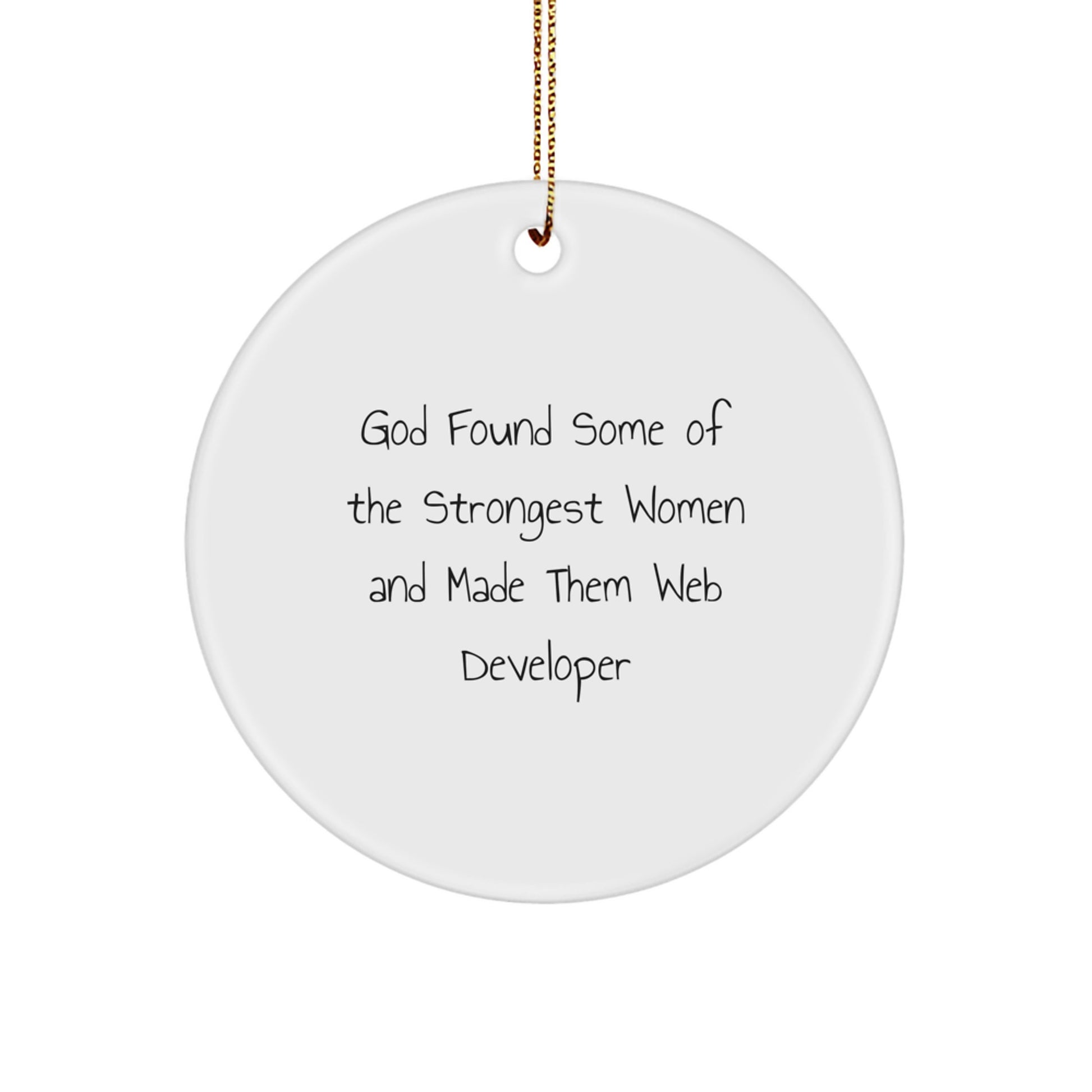 Web Developer Keepsake Christmas Unique Gift for Him Strongest Women - Image 1