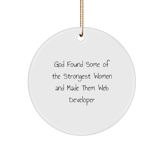Web Developer Keepsake Christmas Unique Gift for Him Strongest Women - Image 1