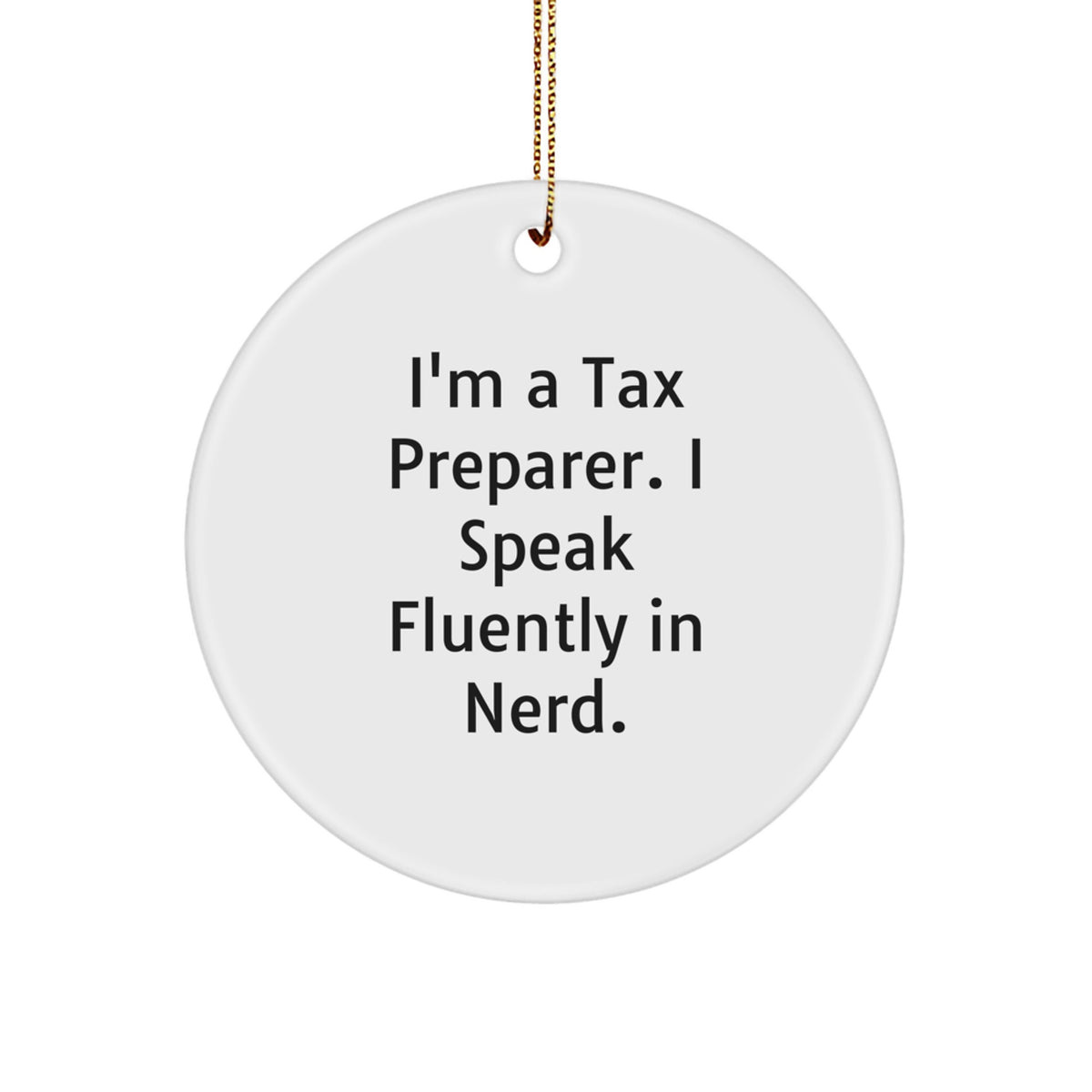Whimsical Tax Preparer Christmas Ornament for Friends Novelty Gift - Image 1