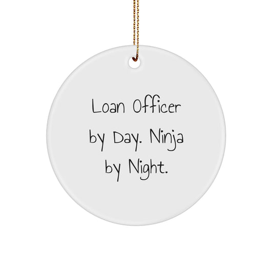 Funny Loan Officer Gifts from Friends for Loan Officer By Day Ninja By Night Christmas Decorations - Image 1