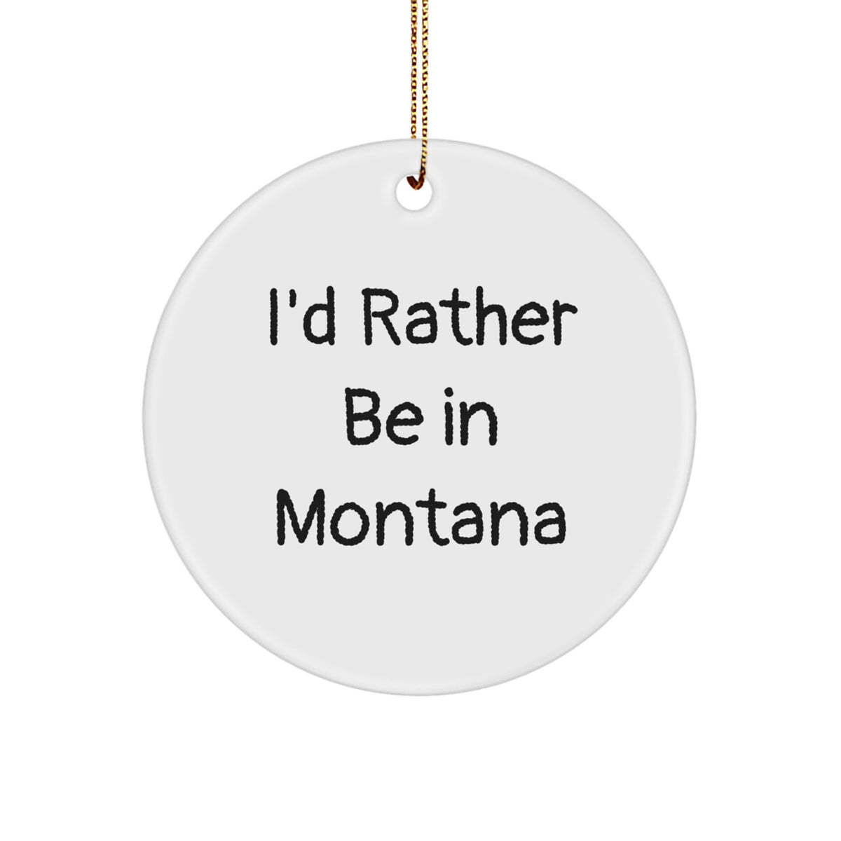 Montana Circle Ornament Idea Gift for Coworkers – Cozy Holiday Keepsake - Image 1