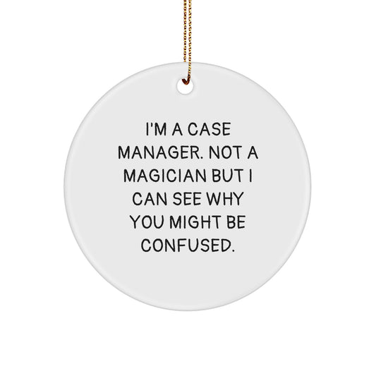 Funny Case Manager Gifts for Christmas Unique Ornaments from Friends, Coworkers, Family, Men, Women, Case Managers - Image 1
