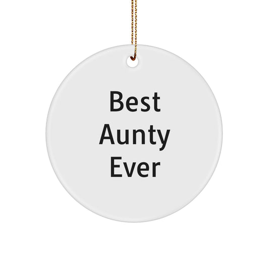 Playful Best Aunty Ever Christmas Ornament for Roommates Memento Gift - Image 1