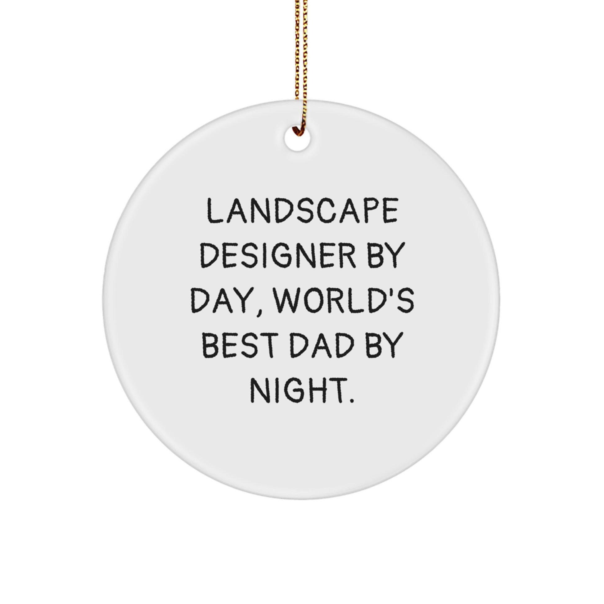 Landscape Designer Favorite Circle Ornament for Kids Christmas Gift - Image 1