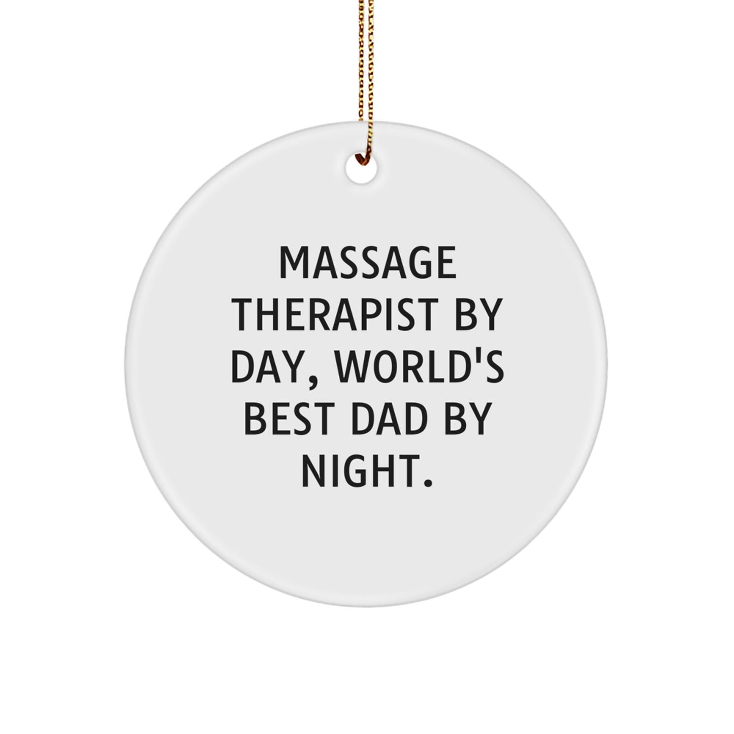Christmas Gift Ornament for Her Present Massage Therapist By Day - Image 1