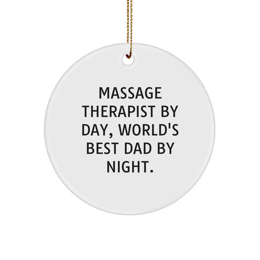 Christmas Gift Ornament for Her Present Massage Therapist By Day - Image 1