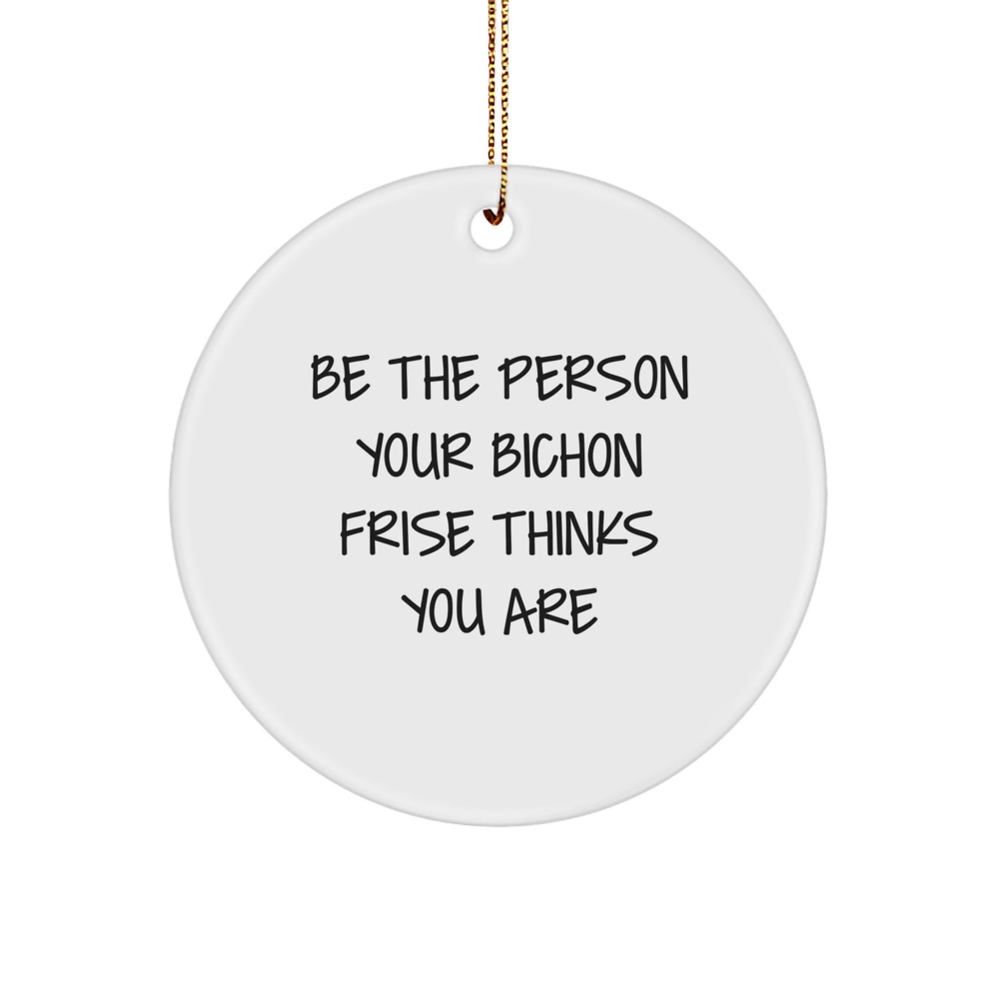 Bichon Frise Dog Lover Christmas Circle Ornament Gifts from Friends for Men Women - Image 1