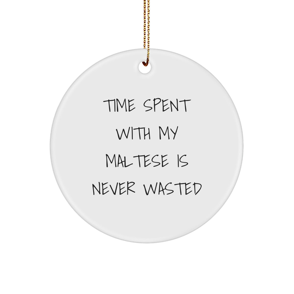 Maltese Dog Lovers, Funny Circle Ornaments, Gifts from Family to Friends, Christmas Unique Treasures - Image 1