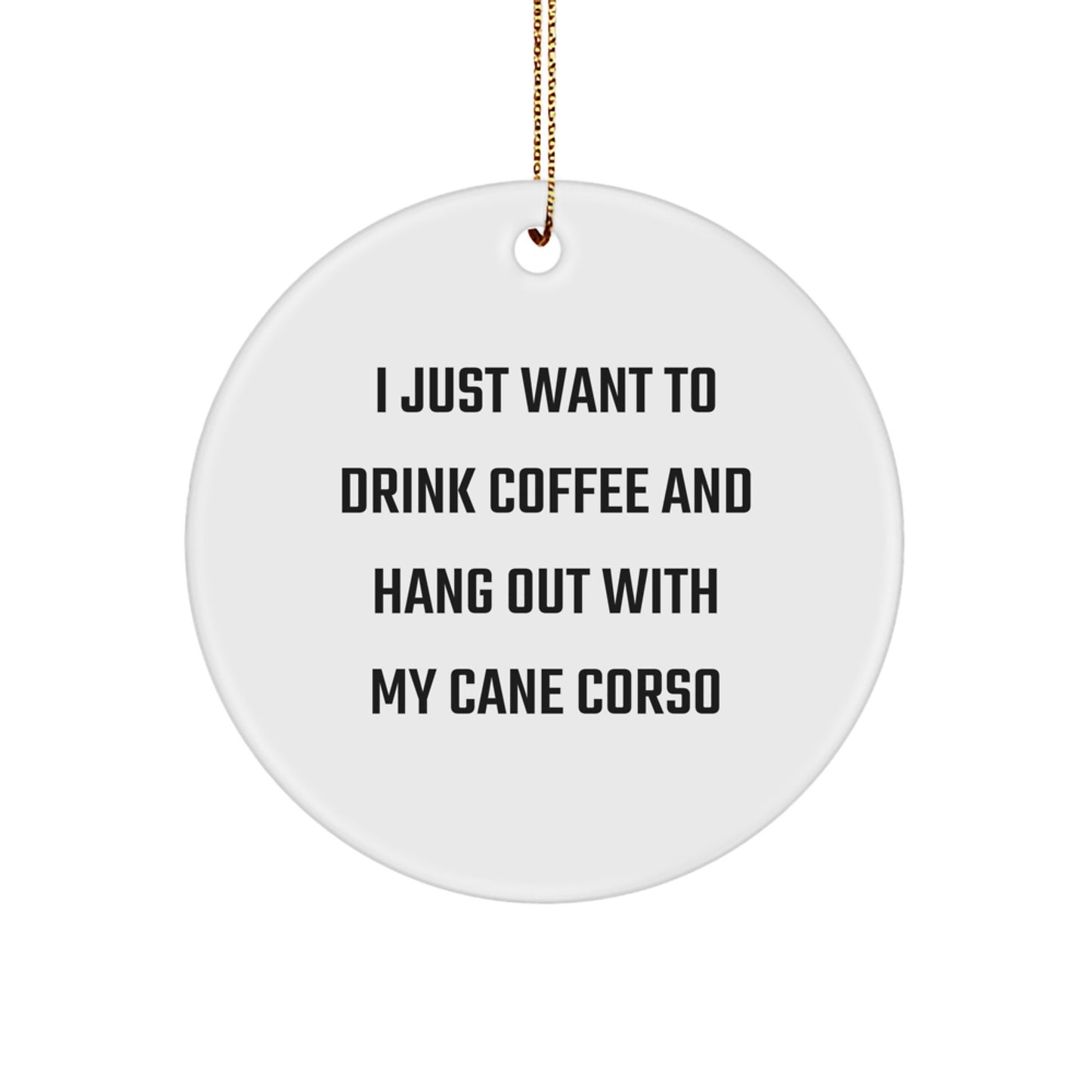 Funny Cane Corso Dog Lover Gifts from Friends and Family - Cane Corso Dog Circle Ornament for Christmas Unique Gifts - Image 1