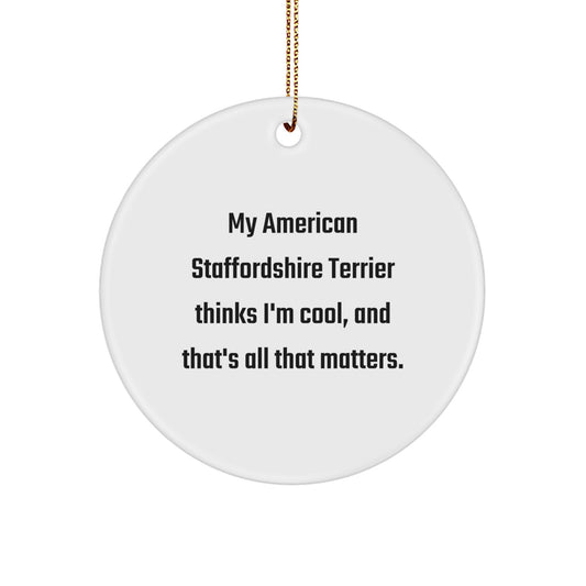 Collectible Ornament – American Staffordshire Terrier for Neighbors Gift - Image 1