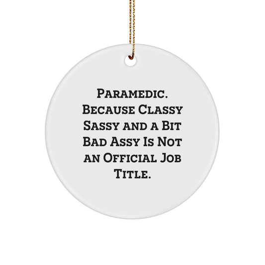 Rescue Worker Gifts from Men, Rescue Worker Quote Funny Circle Ornament for Rescue Workers, Christmas Unique Gifts for Rescue Worker Heroes - Gifts from Coworkers, Family - Image 1