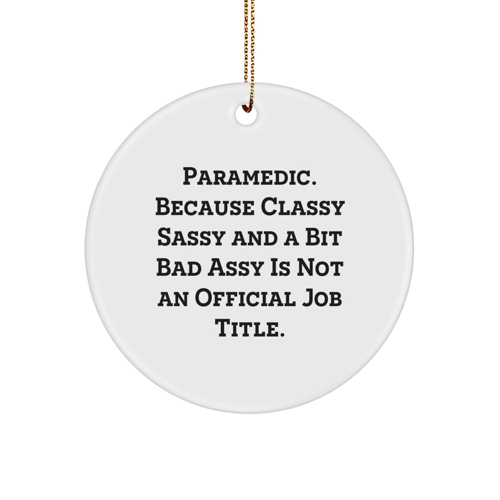 Rescue Worker Gifts from Men, Rescue Worker Quote Funny Circle Ornament for Rescue Workers, Christmas Unique Gifts for Rescue Worker Heroes - Gifts from Coworkers, Family - Image 1