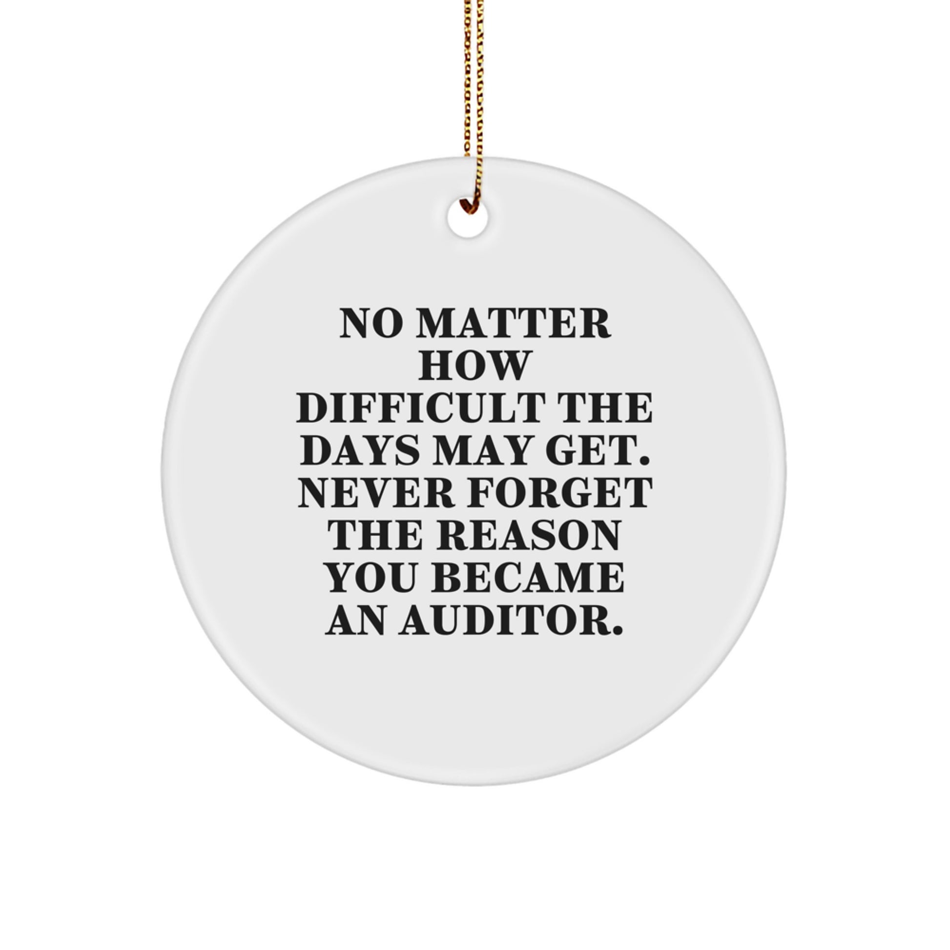 Funny Auditor Gifts, Christmas Unique Circle Ornaments for Auditor Men, Gifts from Family to Auditor Friends - Image 1