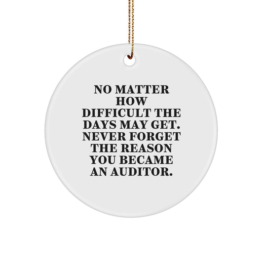 Funny Auditor Gifts, Christmas Unique Circle Ornaments for Auditor Men, Gifts from Family to Auditor Friends - Image 1