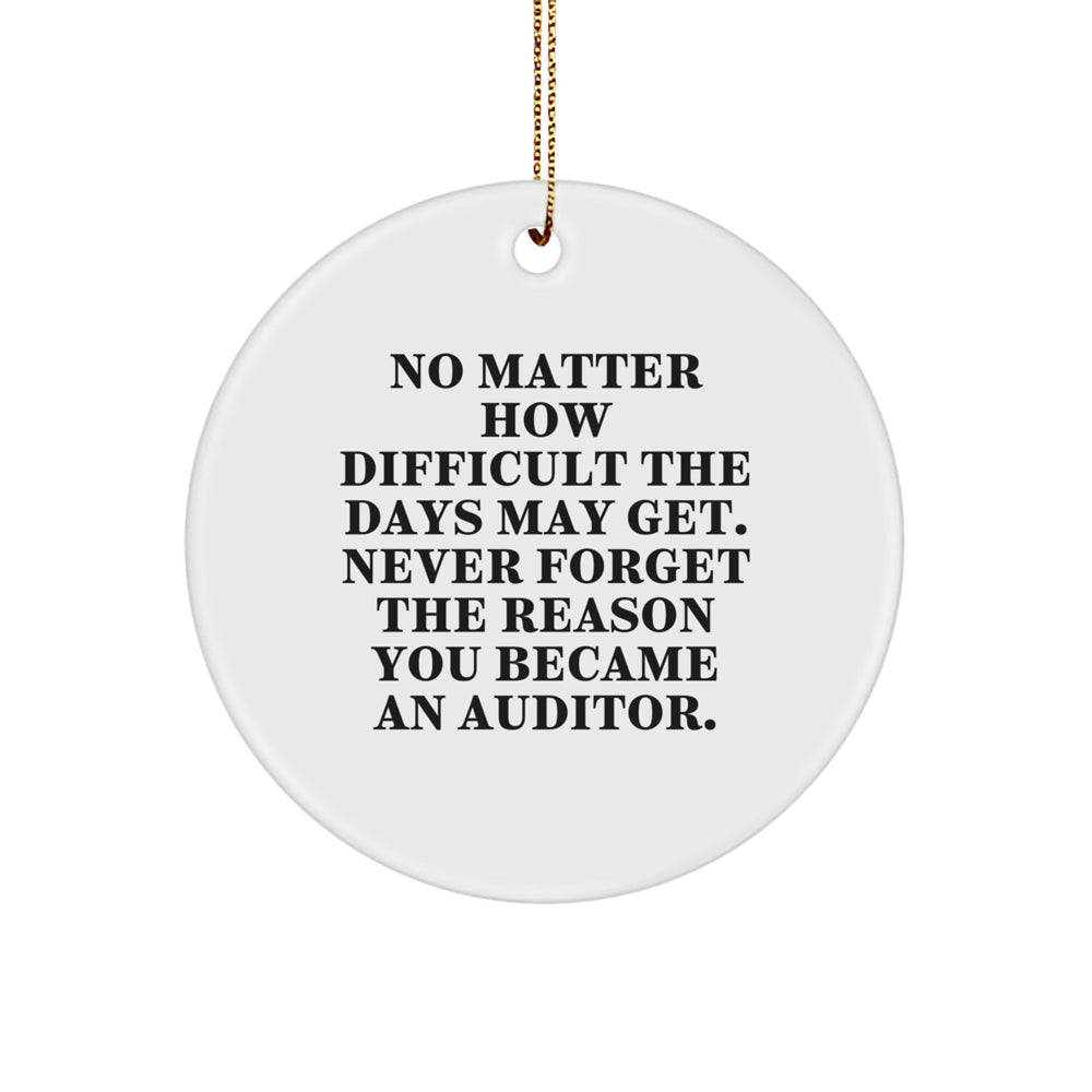 Funny Auditor Gifts, Christmas Unique Circle Ornaments for Auditor Men, Gifts from Family to Auditor Friends - Image 1