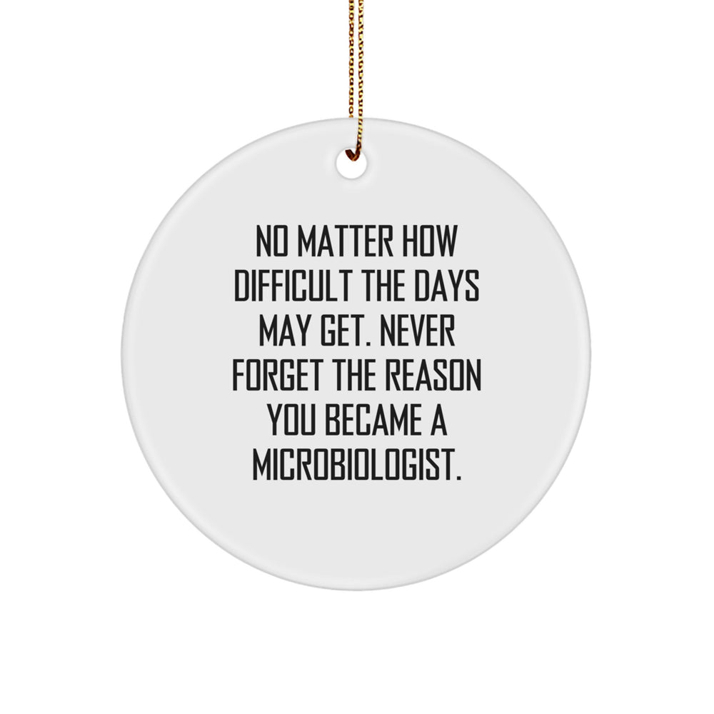 Inspirational Microbiologist Circle Ornament Gifts from Friends for Unique Christmas Decor - Image 1