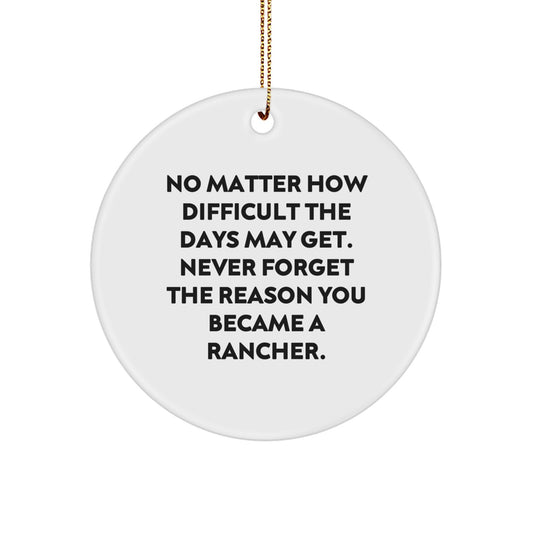 Funny Rancher Gifts from Friends for Men - Never Forget the Reason You Became a Rancher. Unique Christmas Memorable Present for Rancher Family - Image 1