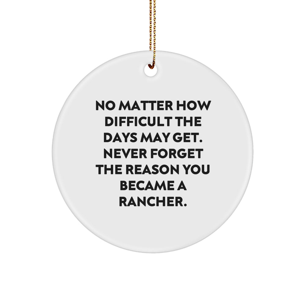 Funny Rancher Gifts from Friends for Men - Never Forget the Reason You Became a Rancher. Unique Christmas Memorable Present for Rancher Family - Image 1