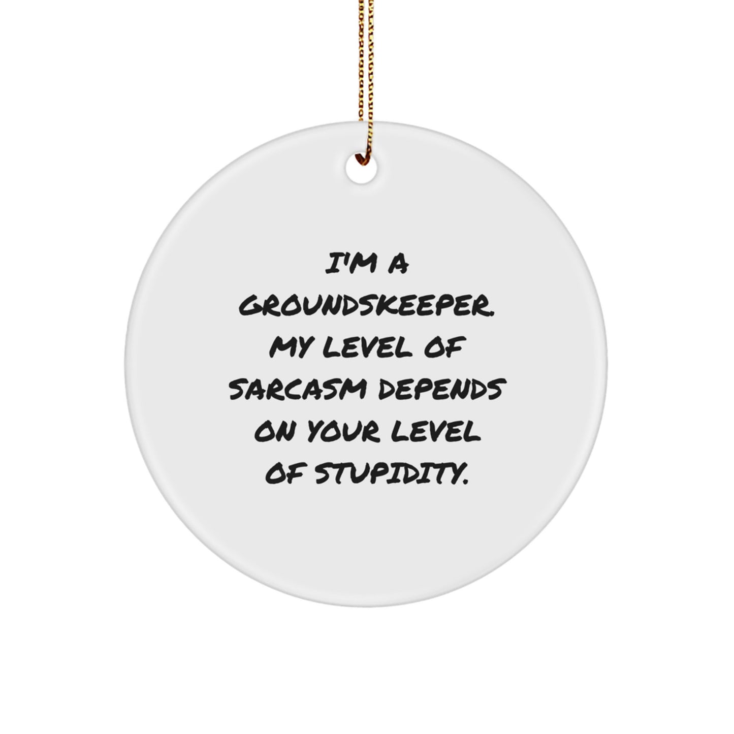 Funny groundskeeper Gifts from Friends and Family - 'I'm A groundskeeper' Circle Ornament for Christmas Unique Gifts - Image 1