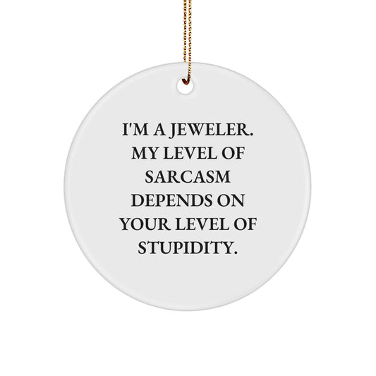 Funny Jeweler Gifts from Men to Women for Christmas - Circle Ornament - Image 1