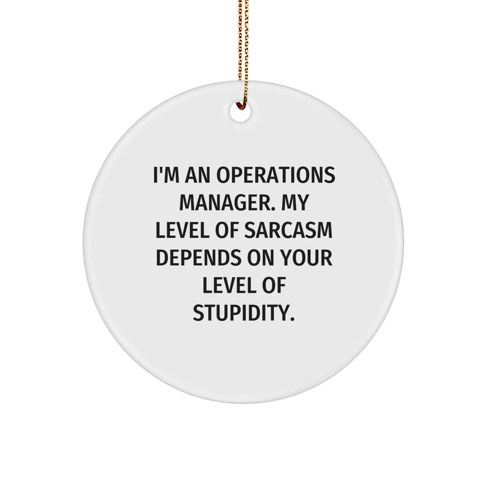 Funny Operations Manager Circle Ornaments Gifts from Friends Christmas Unique Presents for Operations Manager Men - Image 1