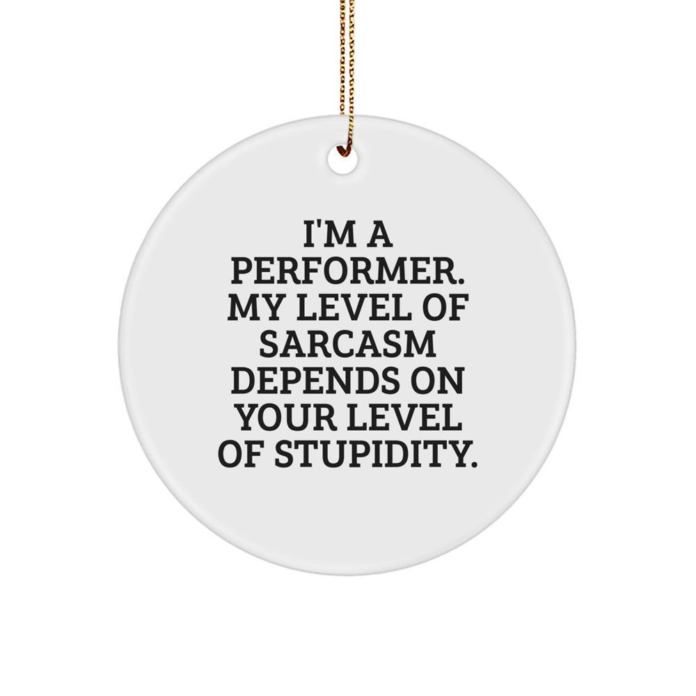 Funny Sarcasm Circle Ornaments for Performers Gifts from Friends and Family, Perfect for Christmas Decorations - Image 1