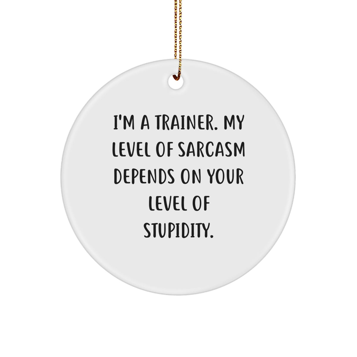 Funny Trainer Gifts for Men - I'm A Trainer. Gifts from Dad to Son, Unique Circle Ornament - Image 1