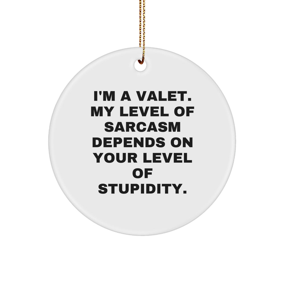 Funny Valet Gifts for Men - I'm A Valet Valet Circle Ornament, Christmas Unique Gifts from Friends, Coworkers, Family - Image 1