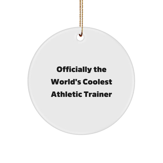 Funny Athletic Trainer Gifts from Family Friends for Men Women - Officially The World's Coolest Athletic Trainer Christmas Unique Ornaments - Image 1