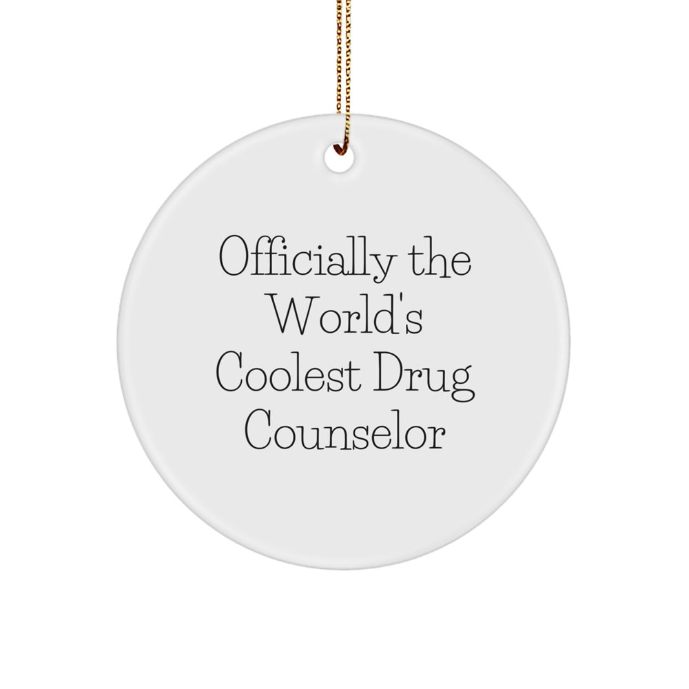 Funny Drug Counselor Gifts from Men - Officially The World's Coolest Drug Counselor Christmas Unique Gifts for Drug Counselor - Image 1