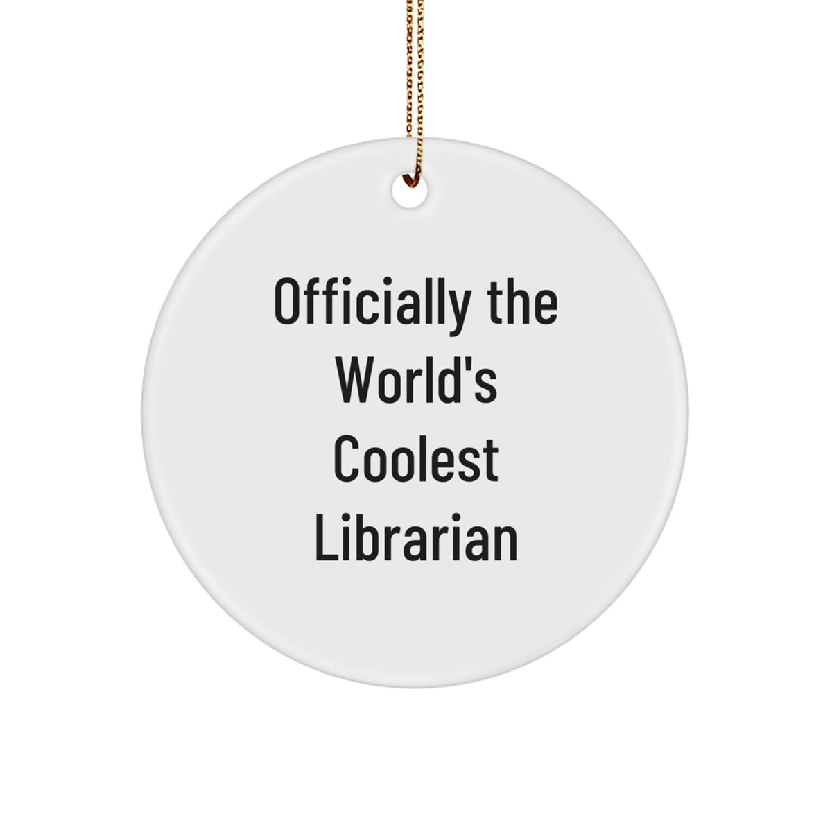 Funny Librarian Gifts from Men, Women, Friends, Coworkers, Family for Librarian Christmas Unique Ornament - Image 1