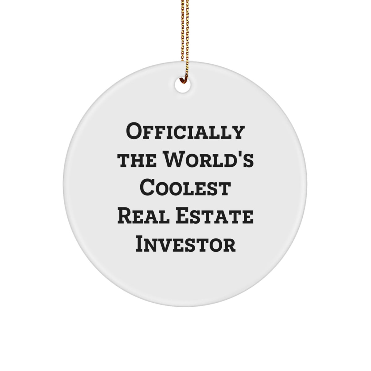 Funny Real Estate Investor Gifts for Men from Friends, Christmas Unique Circle Ornament for Real Estate Investor's Office Decor - Image 1