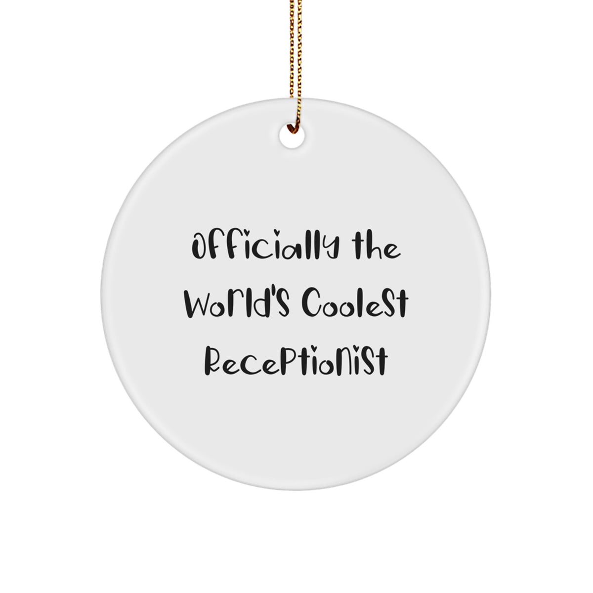Funny Receptionist Gifts from Friends, Officially The World's Coolest Receptionist Christmas Unique Gifts for Receptionists - Image 1