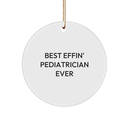 Funny Pediatrician Gifts for Pediatrician from Family, Unique Christmas Unique Gifts for Men, Women, Friends, Coworkers, Circle Ornament - Image 1